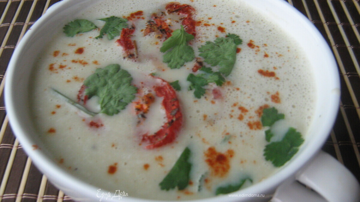 Суп-крем из баклажанов с запечёнными помидорами