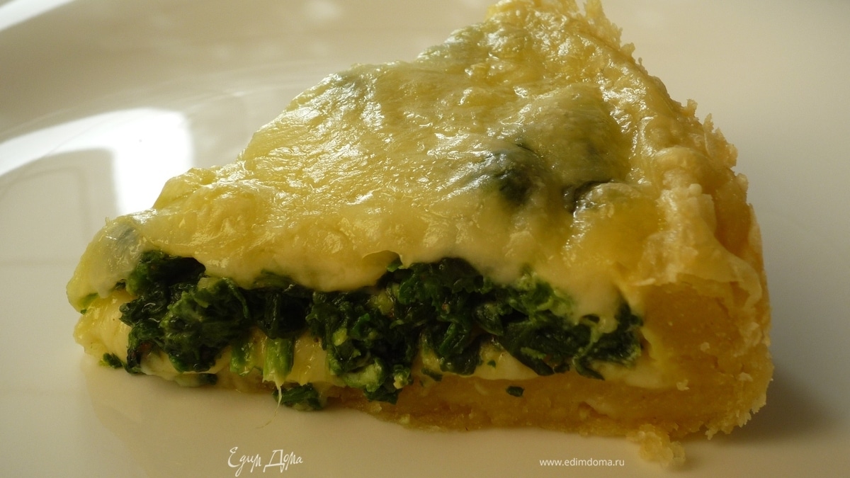 "Киш & Со." :-) Пикантный киш со шпинатом и хрустящей сырной корочкой