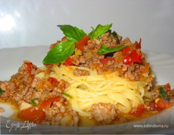 Вolognese c красным перцем и грибами Вolognese c красным перцем и грибами