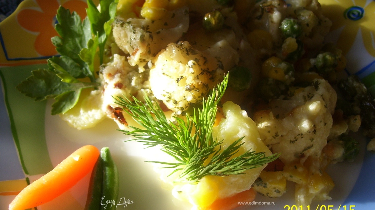 Овощная запеканка (рагу) в сырном соусе