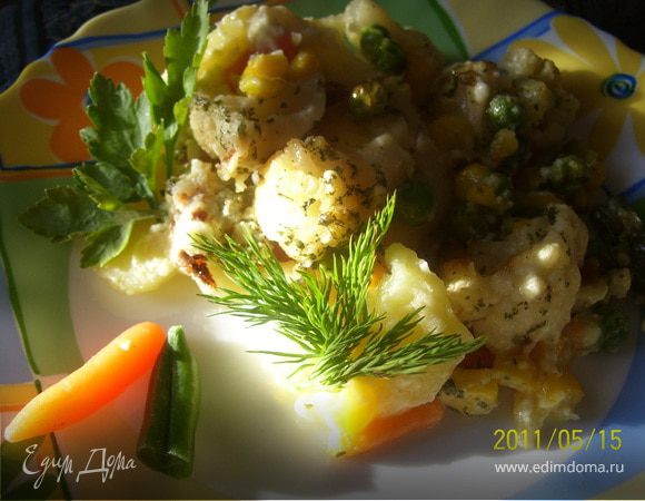 Овощная запеканка (рагу) в сырном соусе Овощная запеканка (рагу) в сырном соусе