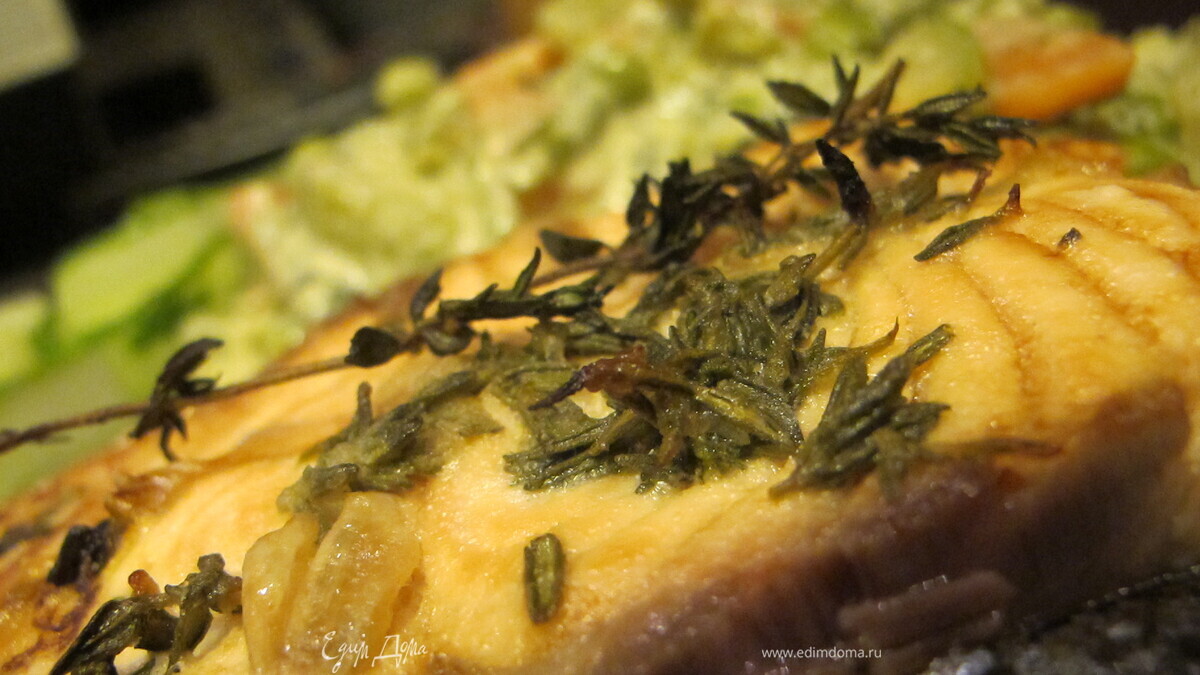 Семга с лаймом и чабрецом