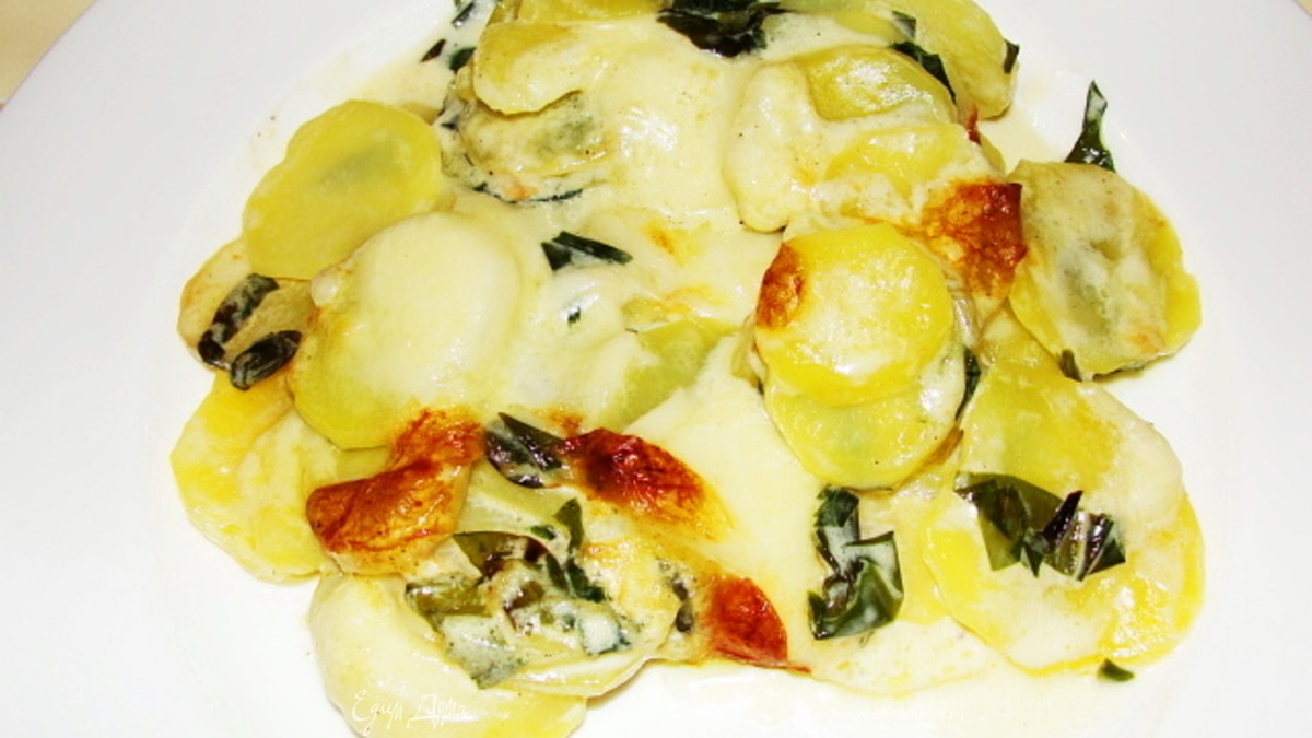 Гратен "Черемша целует нежно картошечку"