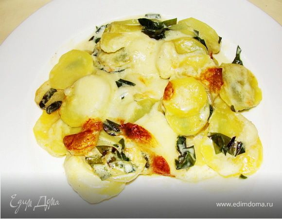 Гратен "Черемша целует нежно картошечку"