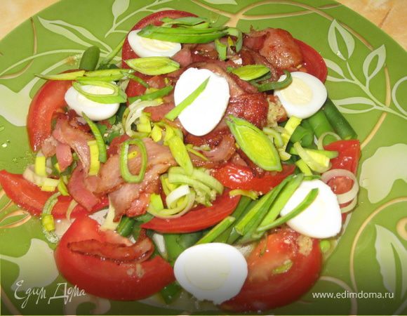 Легкий салат с беконом Легкий салат с беконом