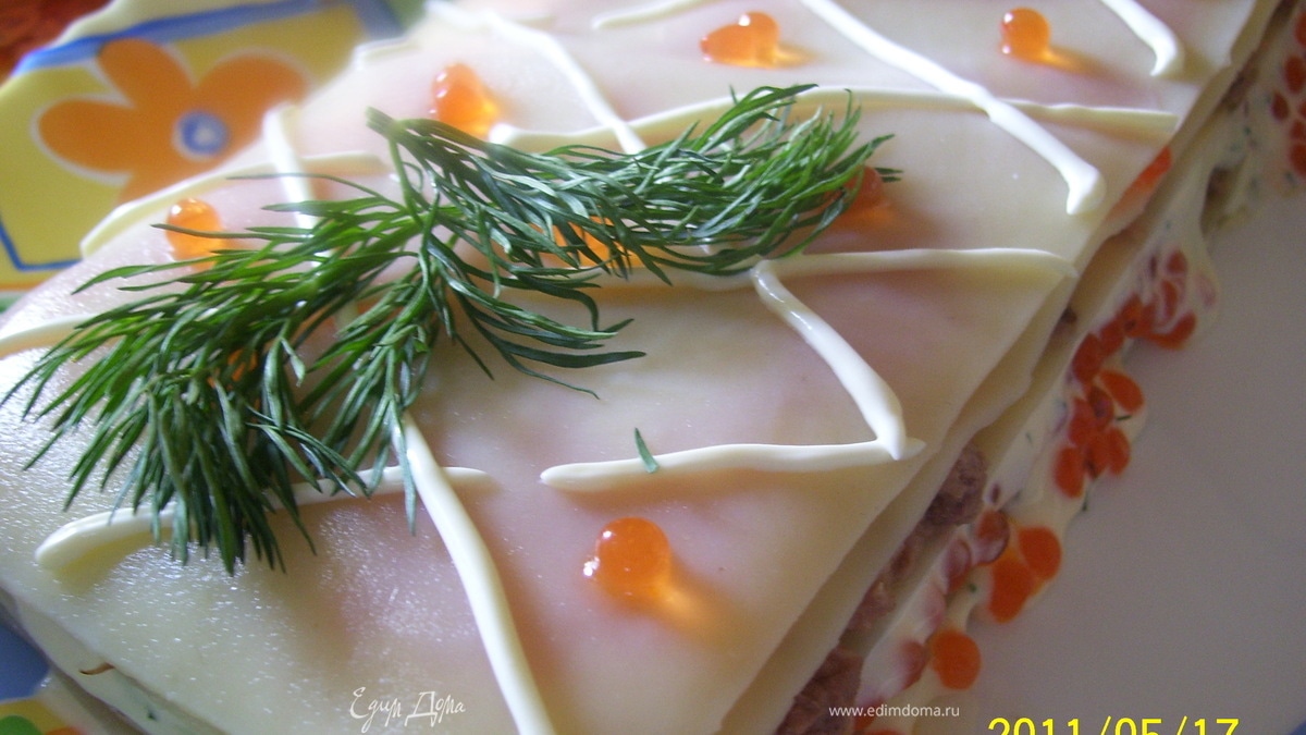 Холодная рыбная лазанья