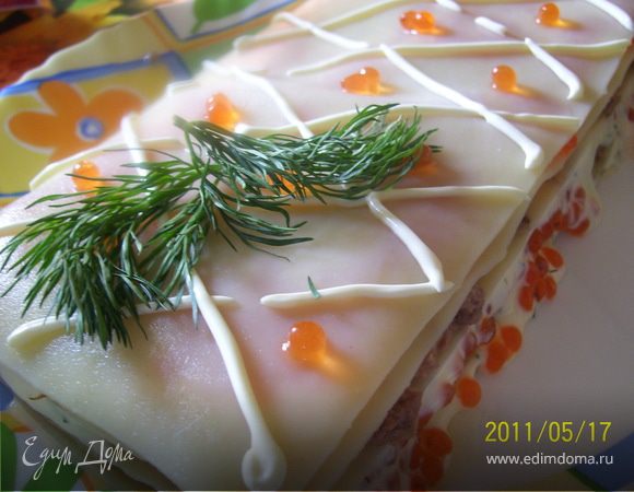 Холодная рыбная лазанья Холодная рыбная лазанья