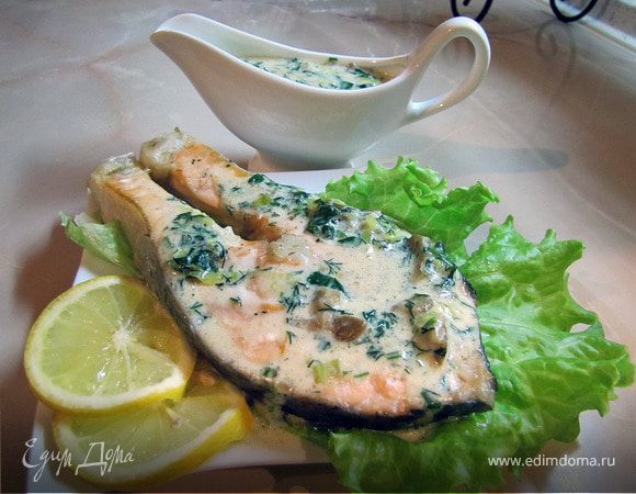 Форель с сырным соусом Viola с грибами