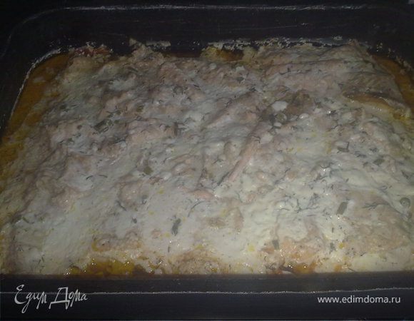 Горбуша  на овощной подушке