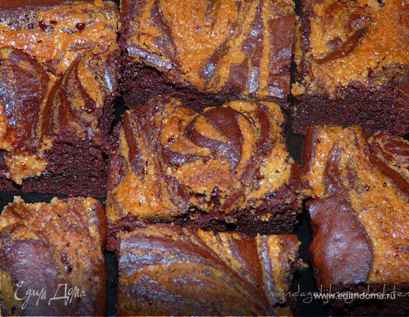 Брауни с арахисовым вкраплением Брауни с арахисовым вкраплением