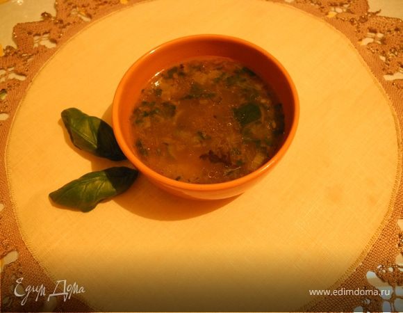 Суп из бобовых с вялеными помидорами