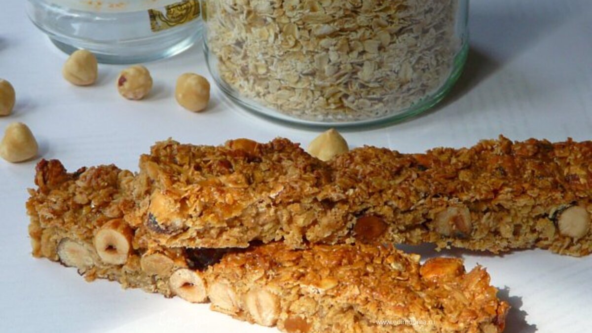 Батончики гранола с фундуком