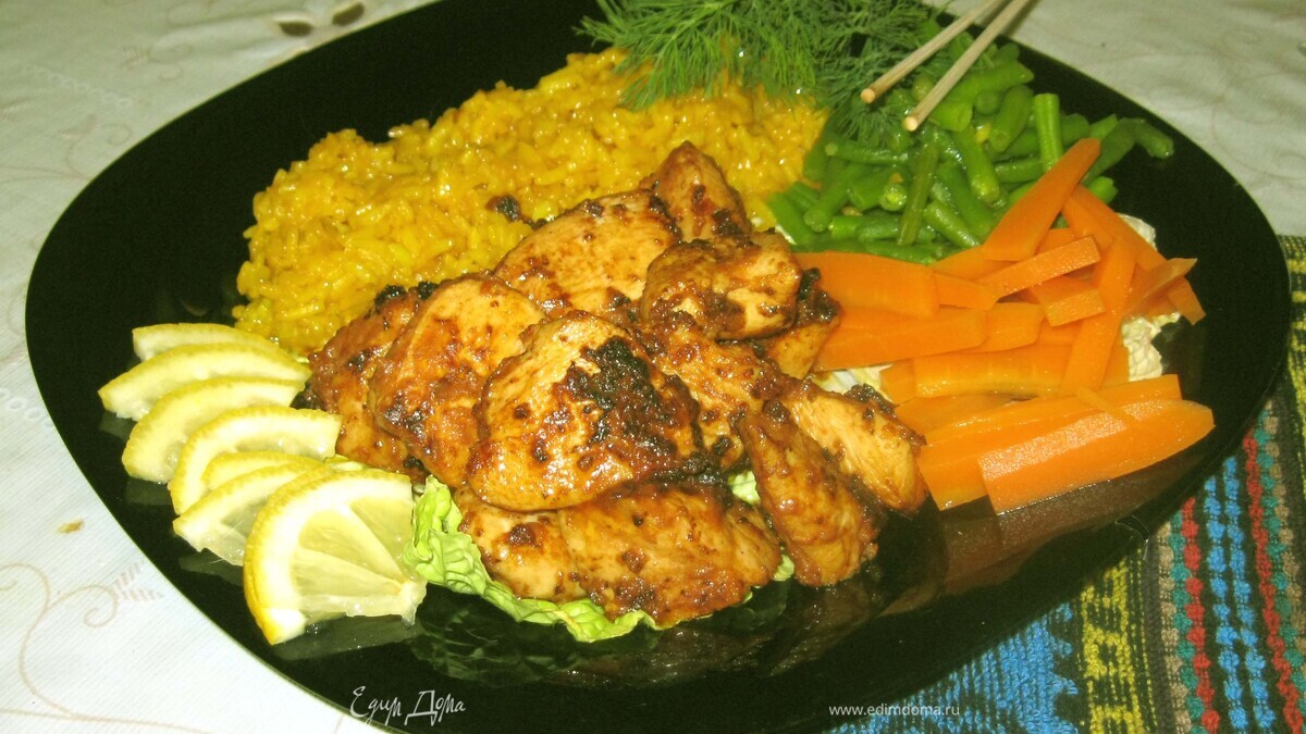 Куриное филе по-корейски.
