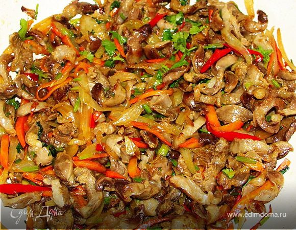 Куриные желудочки по-корейски Куриные желудочки по-корейски