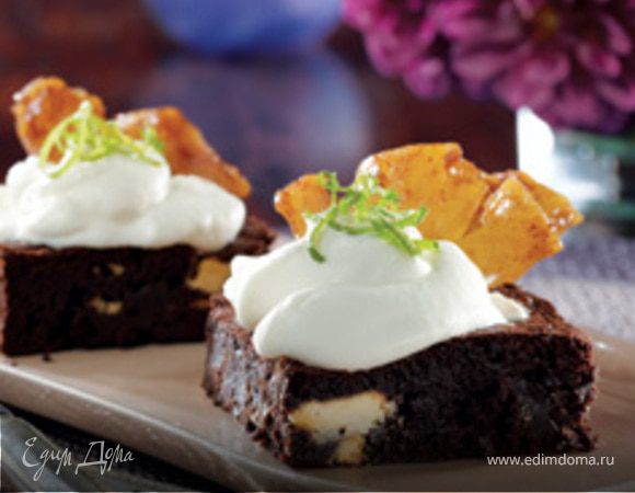 Brownie -Тройной шоколад с карамелизированным бананом Brownie -Тройной шоколад с карамелизированным бананом