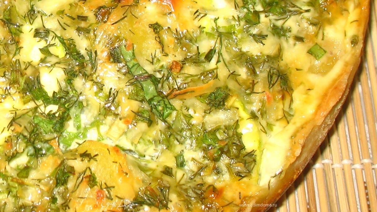 Пирог с цукини и сыром