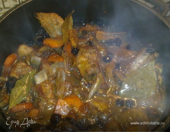 Свиные ребра с копченой вишней Свиные ребра с копченой вишней