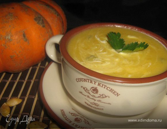 Тыквенный суп с грушами и корицей Тыквенный суп с грушами и корицей