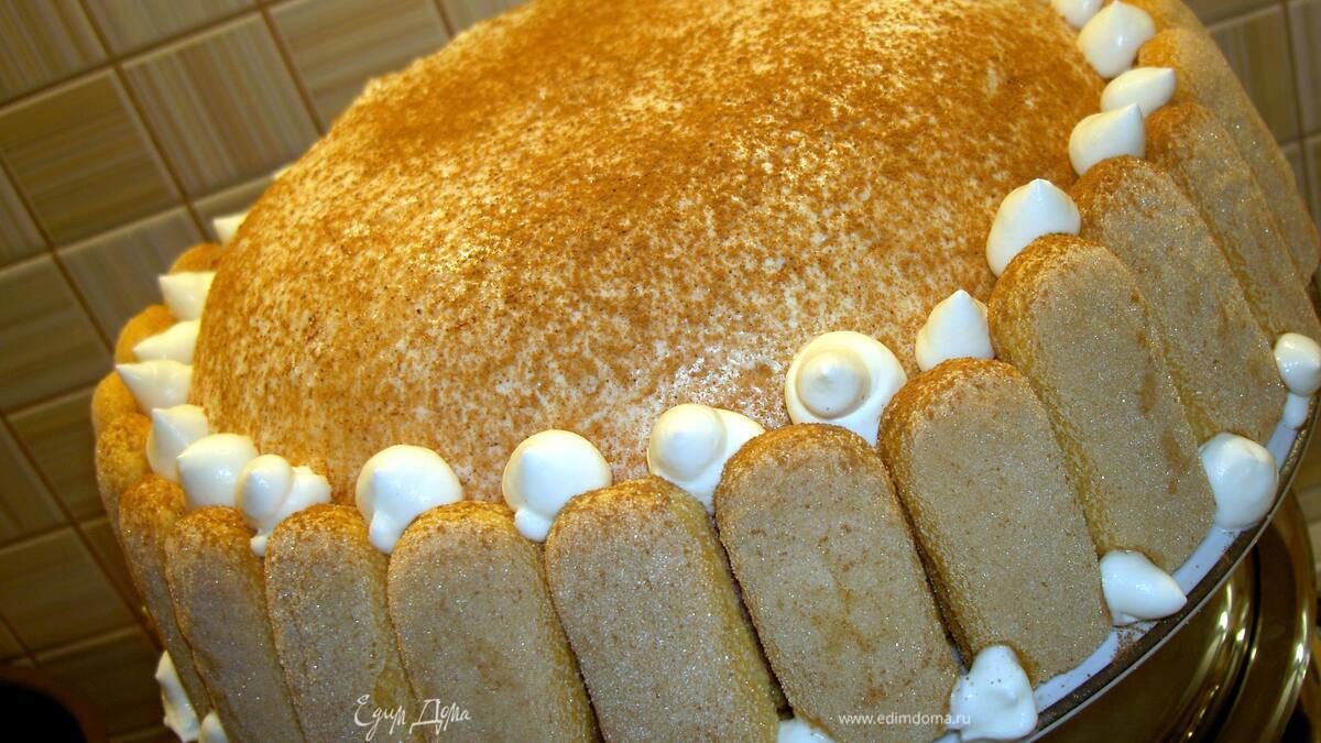 Торт-купол с творожным кремом для Дарьюшки