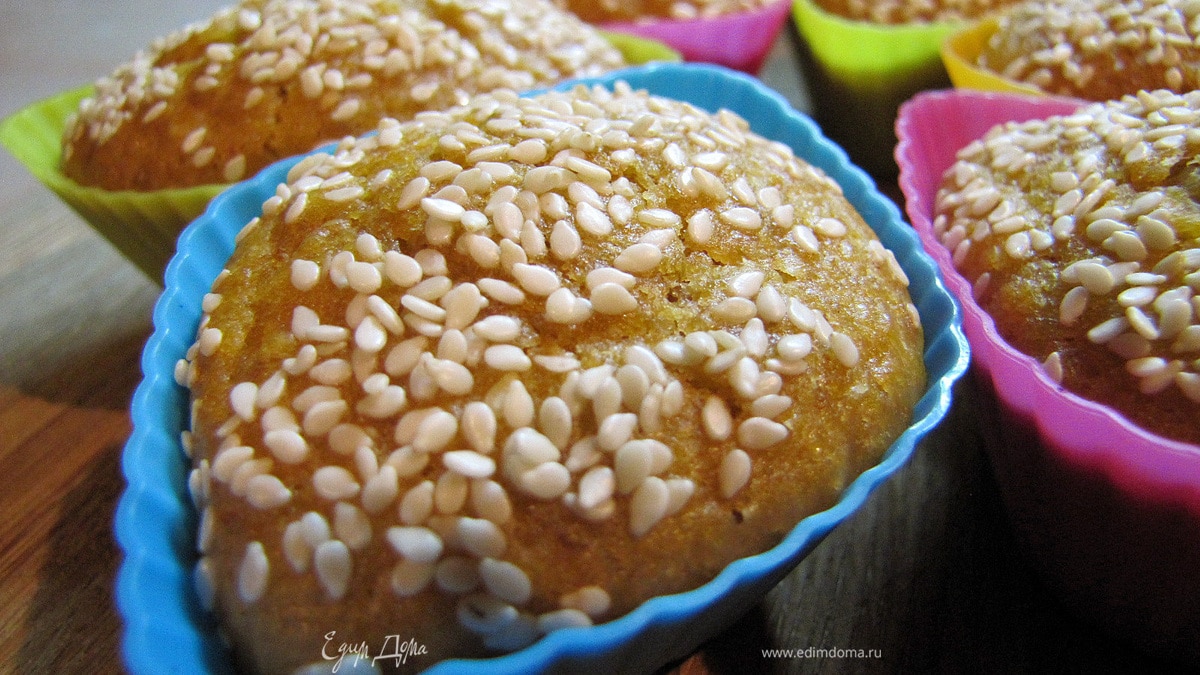 Кексы мандариново-ореховые