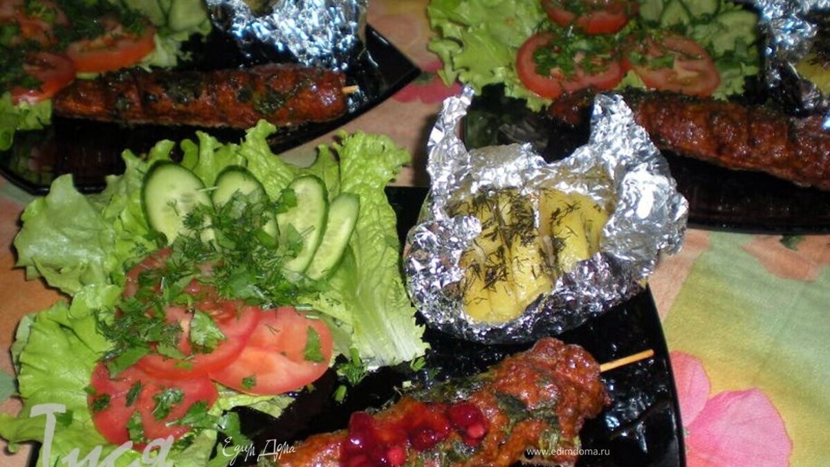 Ужин по быстренькому с печеной картошкой