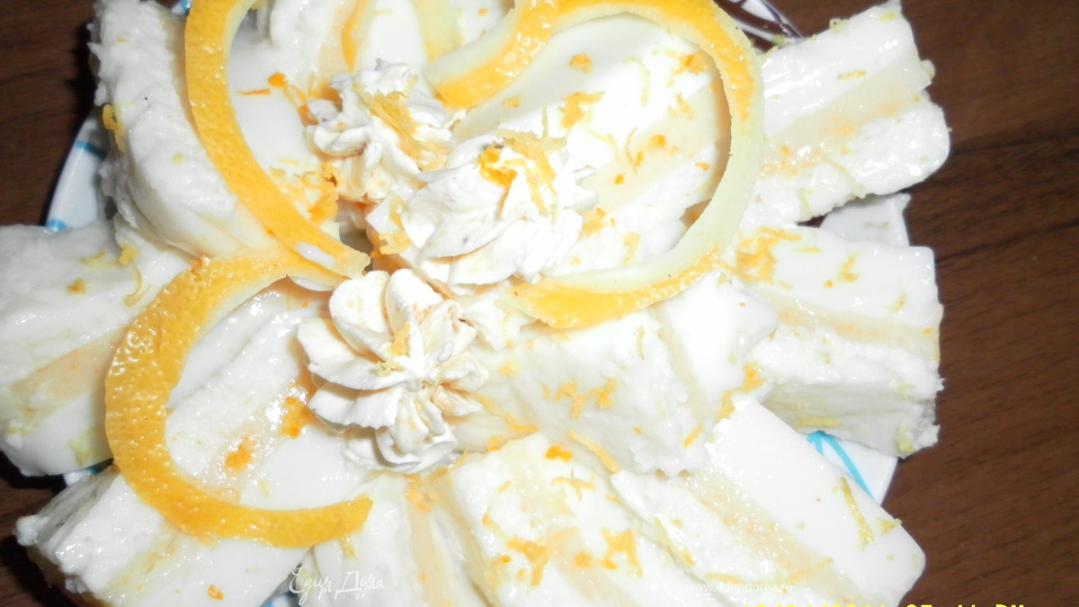 молочно-лимонное желе