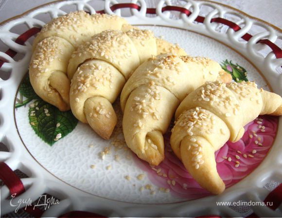 Рогалики с йогуртом и плавленым сыром Рогалики с йогуртом и плавленым сыром