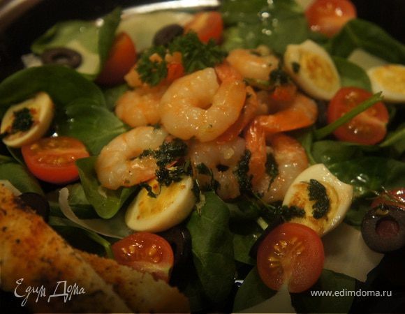 Салат с коралловыми драконами и ноткой Италии