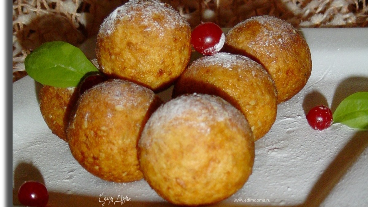Сладкие картофельно-кунжутные шарики