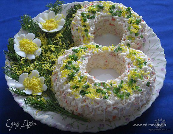 Крабовый салат "8 марта" Крабовый салат "8 марта"