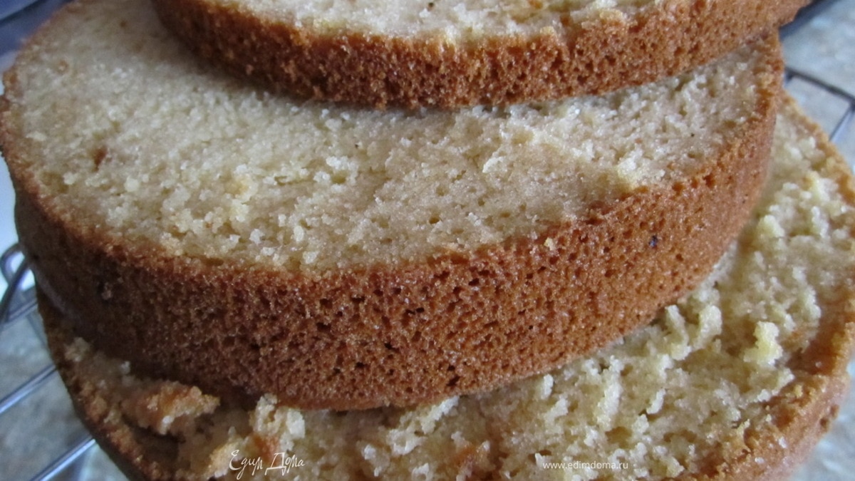 Бисквит на кипятке белый