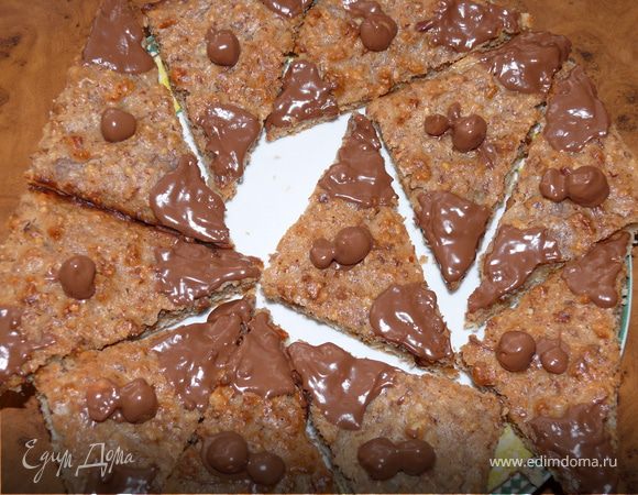 Ореховые треугольнички с шоколадом Ореховые треугольнички с шоколадом