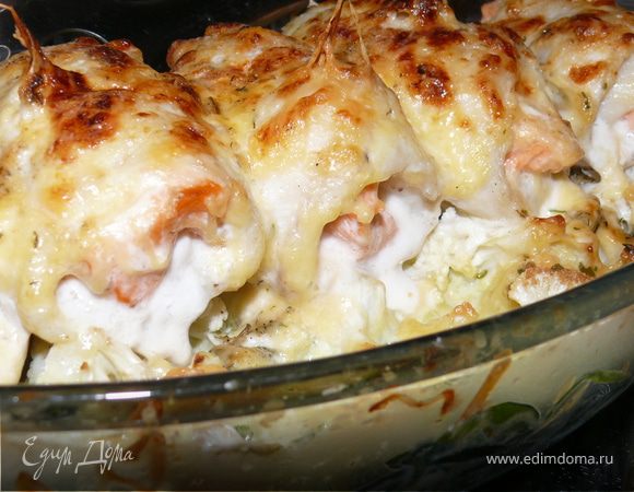 Пангасиус с секретом на овощной подушке Пангасиус с секретом на овощной подушке