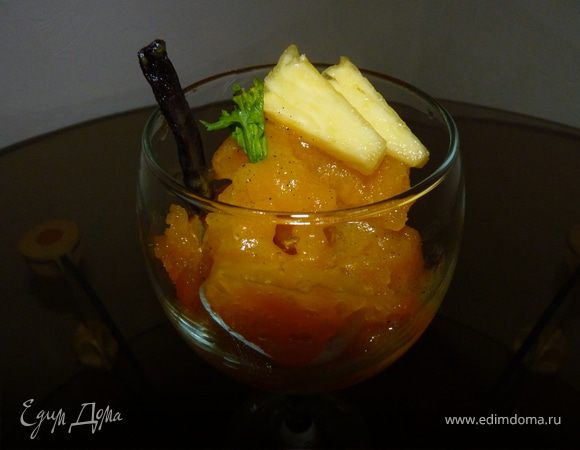 Манговый сорбет с ананасами Манговый сорбет с ананасами