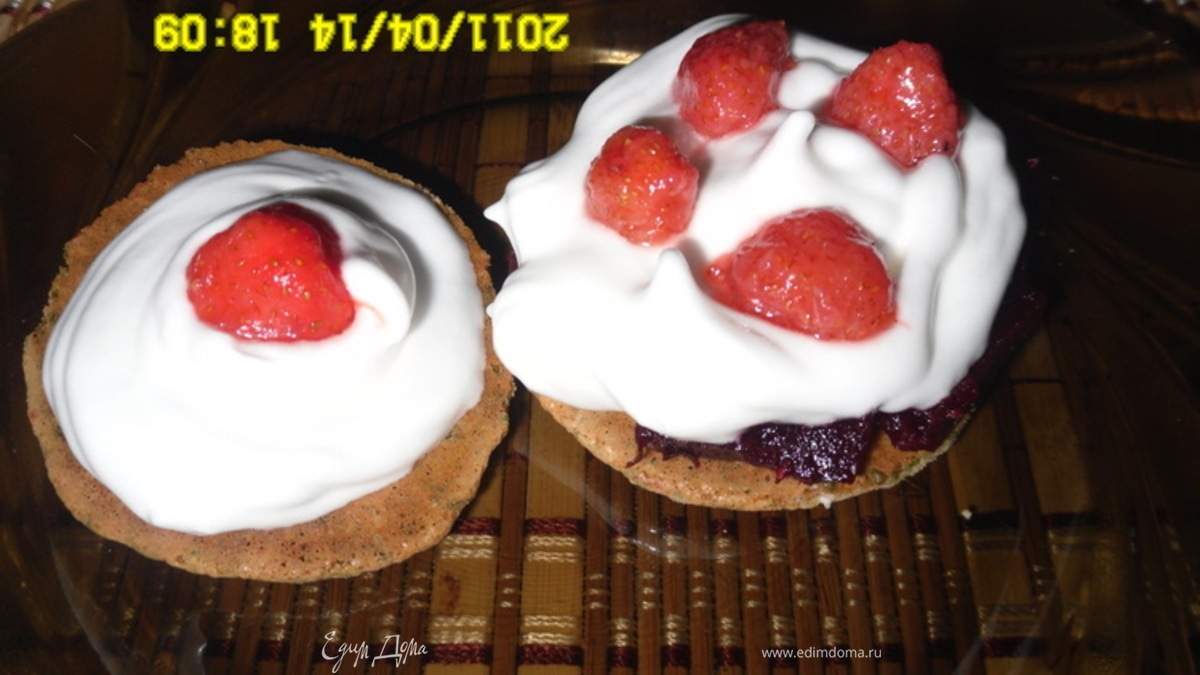 Кокосовые печеньки с воздушным кремом