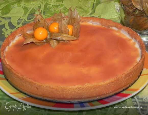 Снежный тарт с карамельным соусом Снежный тарт с карамельным соусом