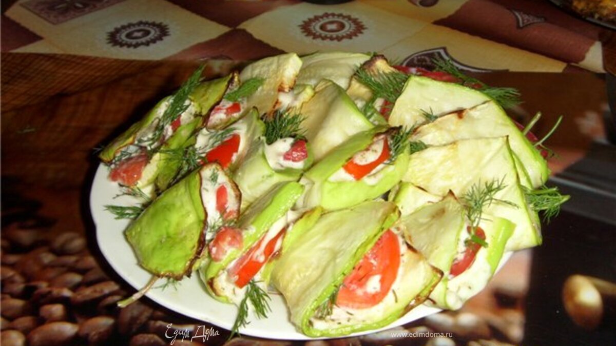 Язычки из кабачков на гриле