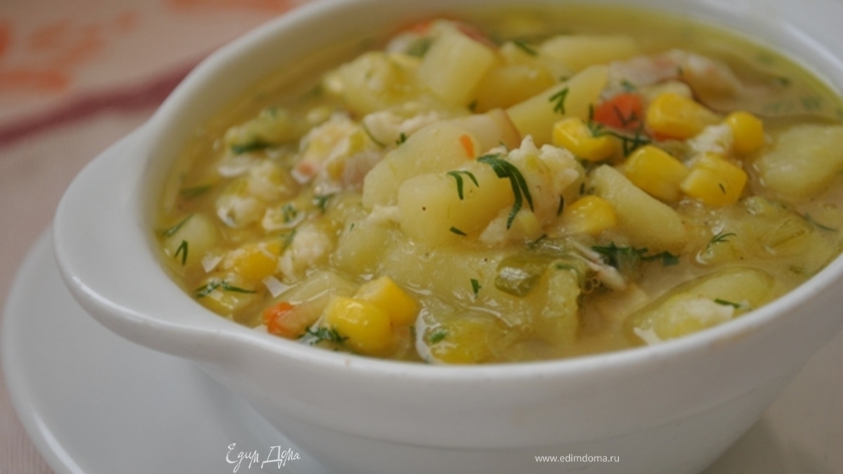 Похлебка с крабами и кукурузой