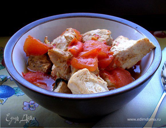 Гуляш из индейки в фольге