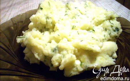 Рецепт Картофельное пюре с плавленым сыром и зеленью