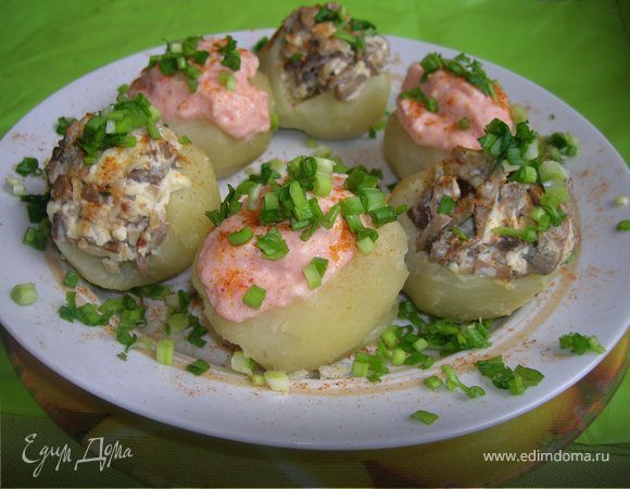Картофель с двумя начинками Картофель с двумя начинками
