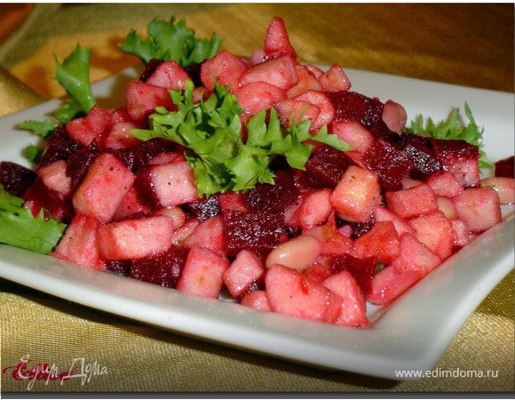 Салат из свеклы, яблок и фасоли Салат из свеклы, яблок и фасоли