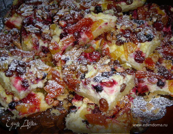 Ароматное творожное пирожное