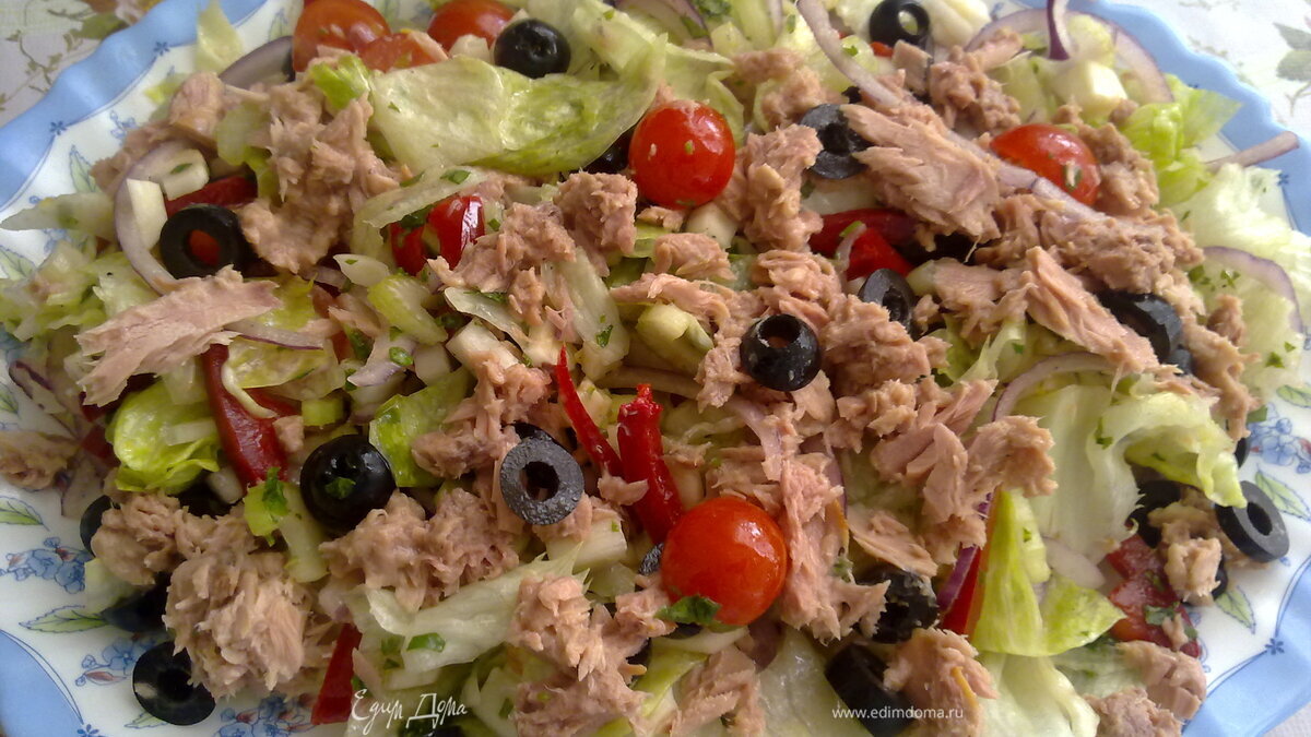 Салат из тунца и фенхеля по-тоскански