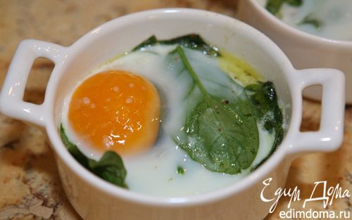 Рецепт Яйца кокот со шпинатом