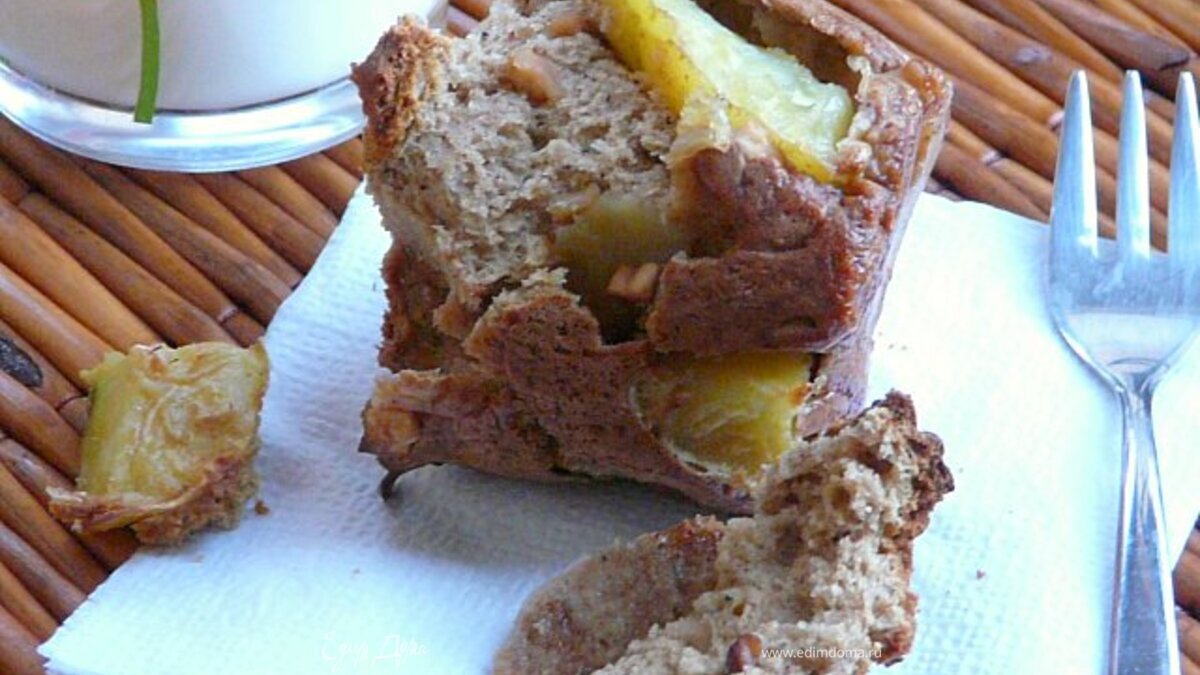 Арахисовые маффины с яблоком!