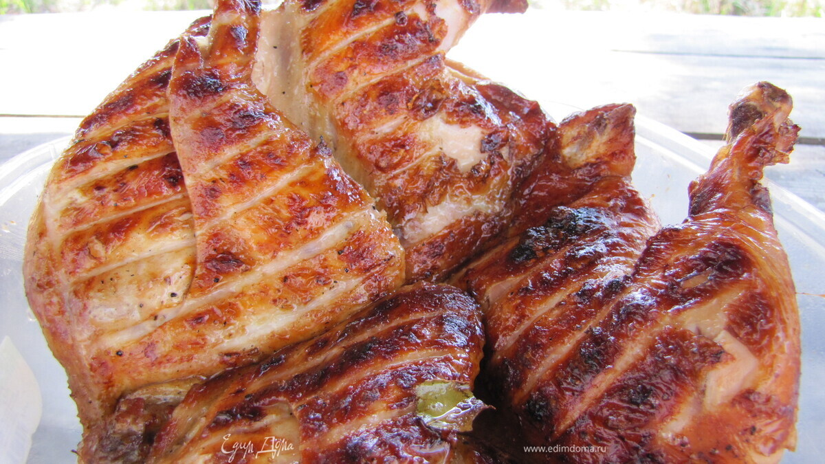 Курица на мангале