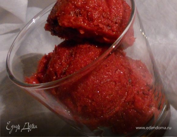 Вишневое сорбе с горьким шоколадом Вишневое сорбе с горьким шоколадом