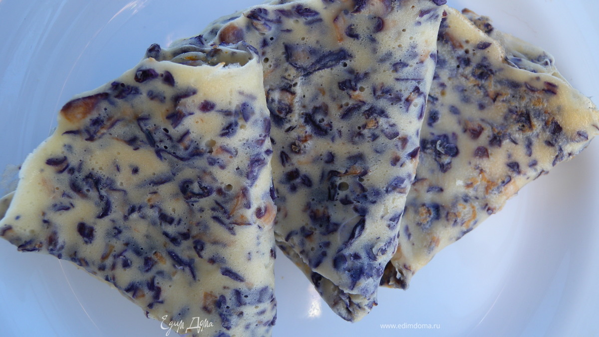 Блинчики с синим припеком