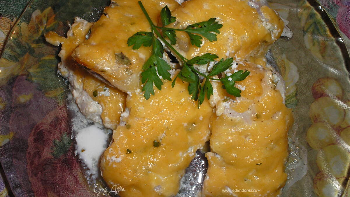 Филе Пангасиуса,запеченное в сметане.